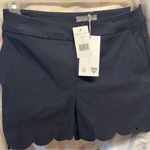 NWT I love Tyler Madison scalloped dress shorts navy